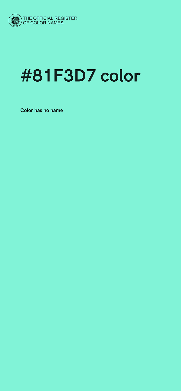#81F3D7 color image