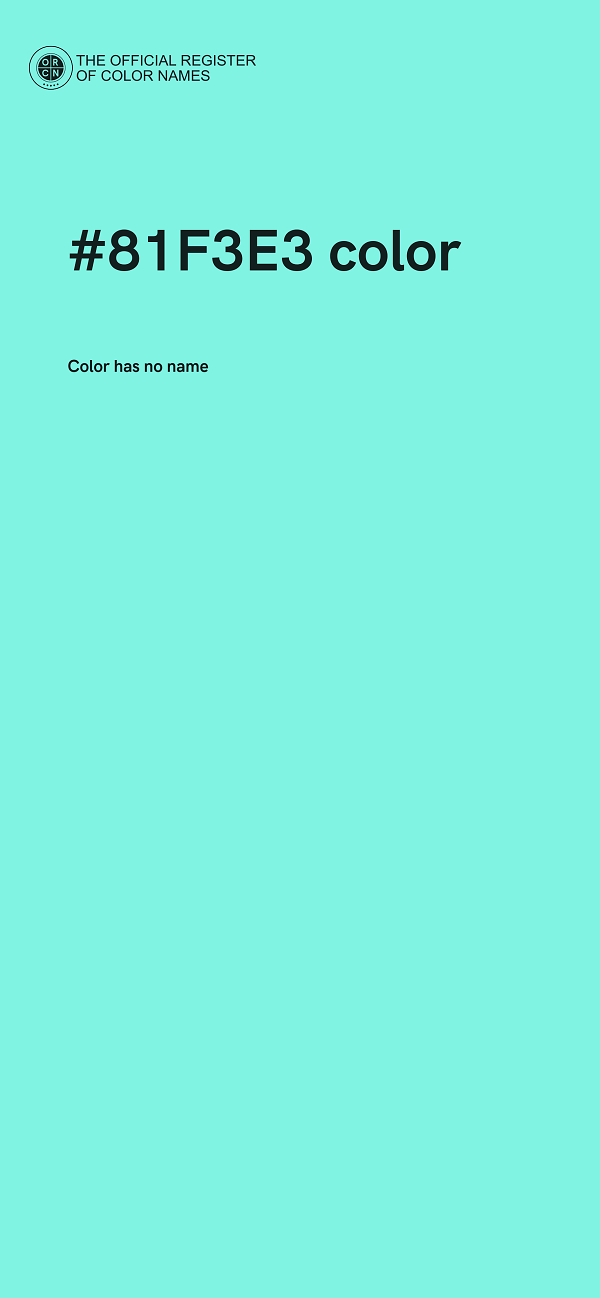 #81F3E3 color image