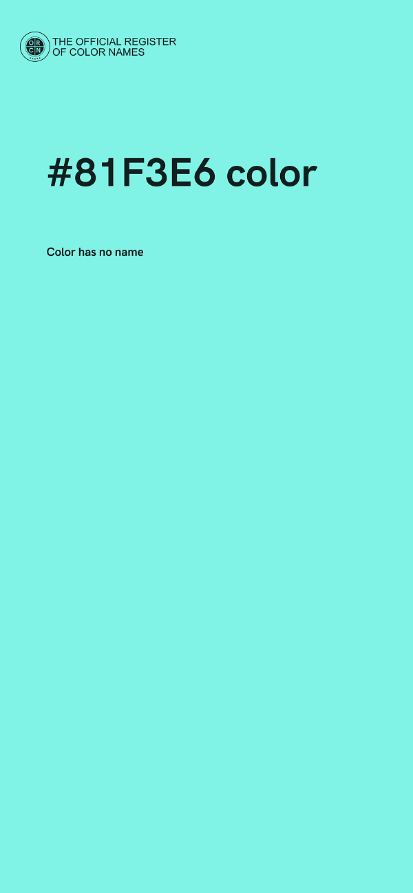 #81F3E6 color image