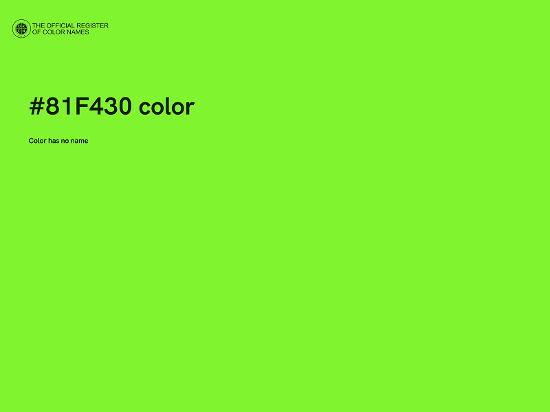 #81F430 color image