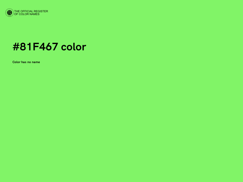 #81F467 color image
