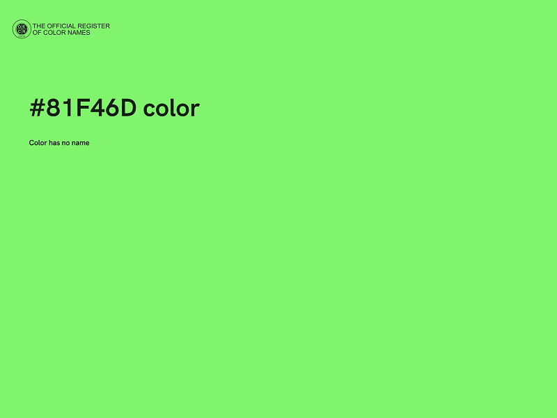 #81F46D color image