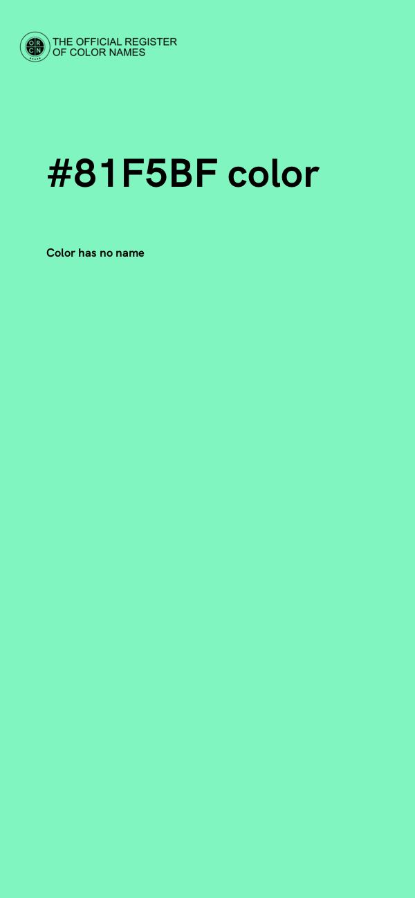 #81F5BF color image