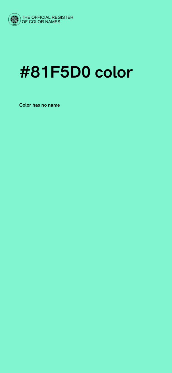 #81F5D0 color image