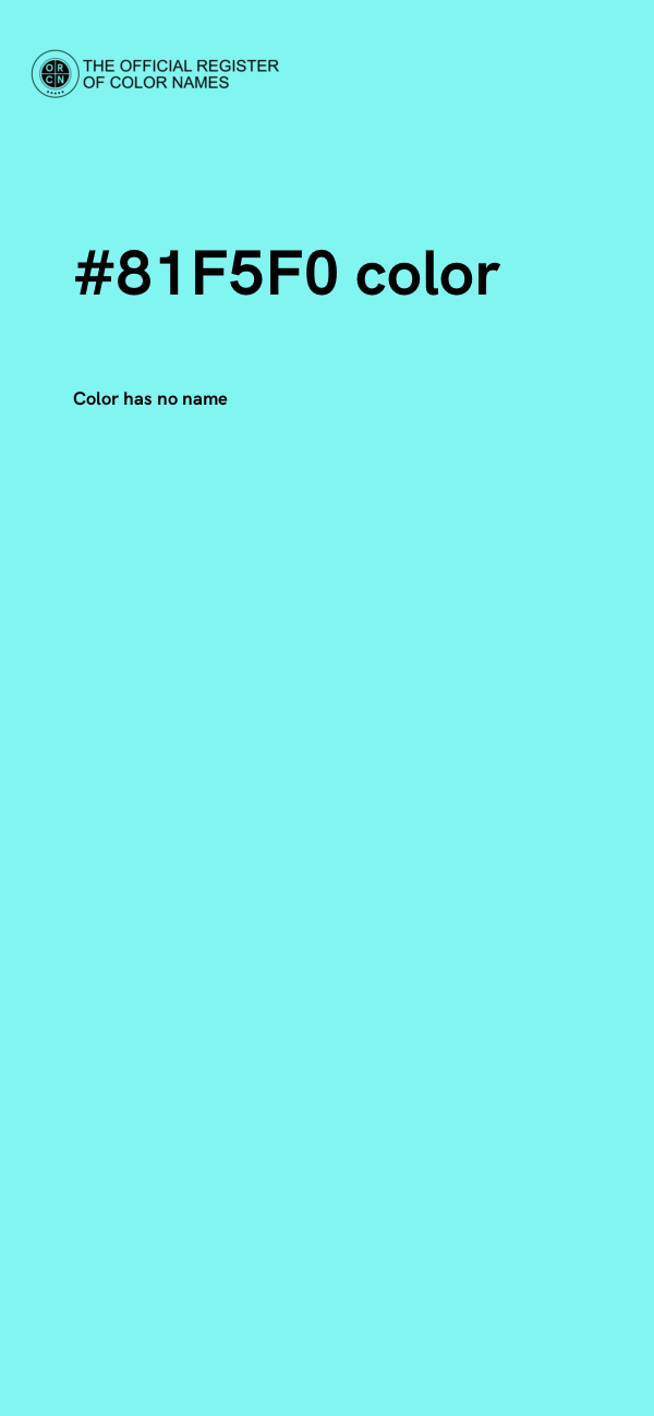 #81F5F0 color image
