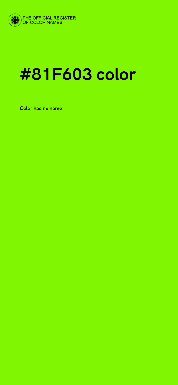 #81F603 color image