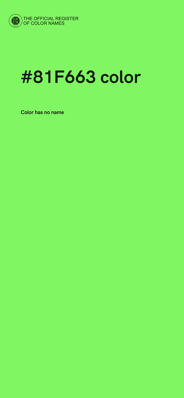 #81F663 color image