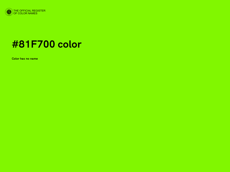 #81F700 color image
