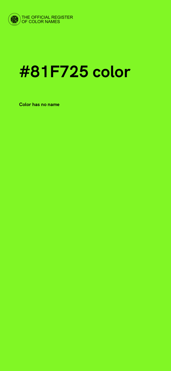 #81F725 color image