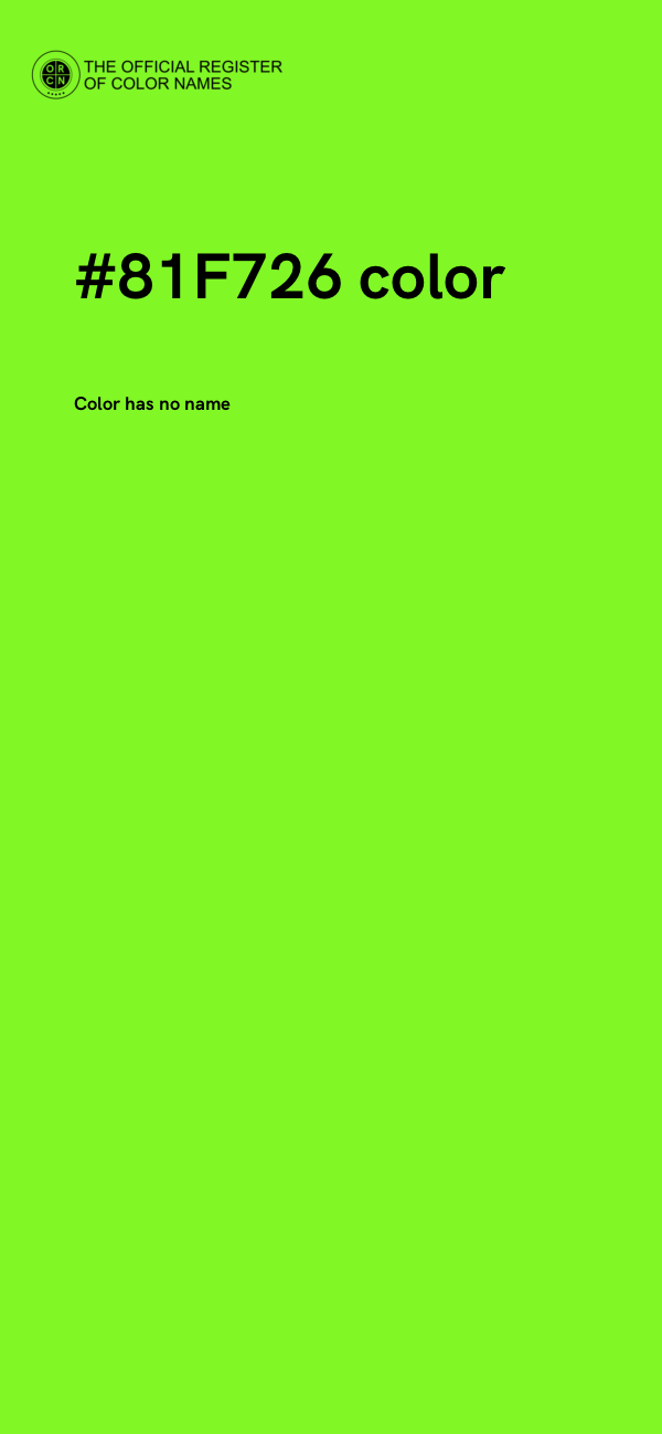 #81F726 color image