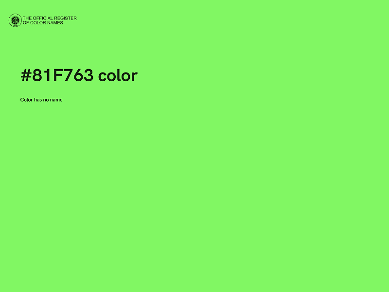 #81F763 color image