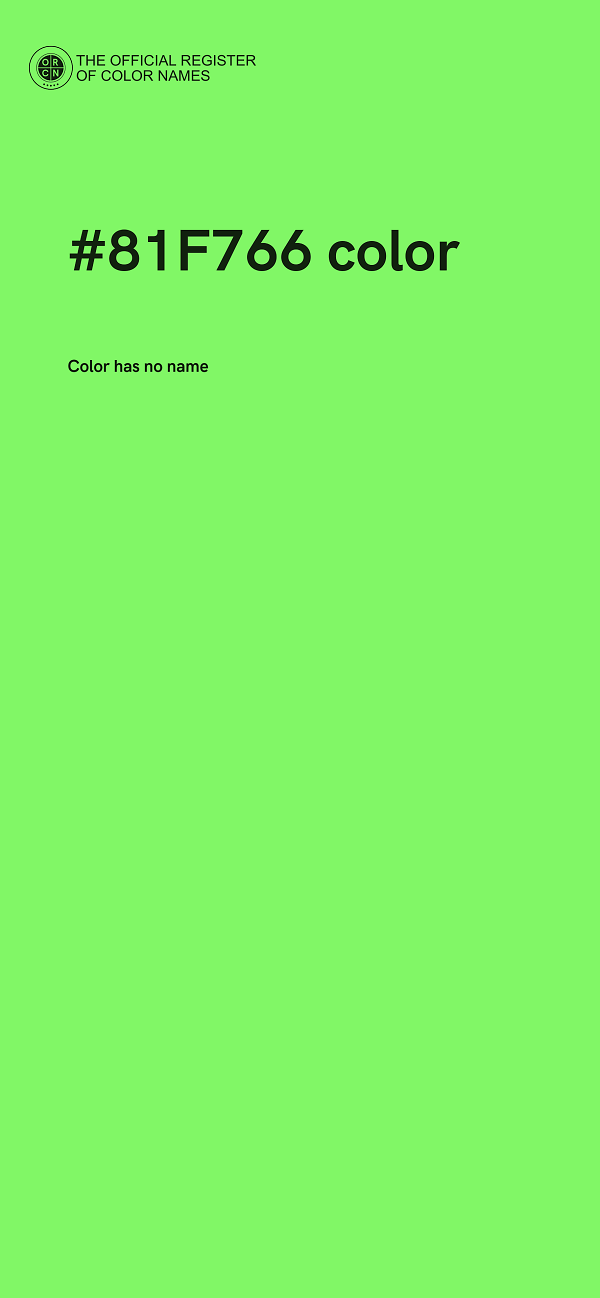 #81F766 color image
