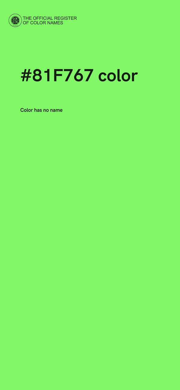 #81F767 color image