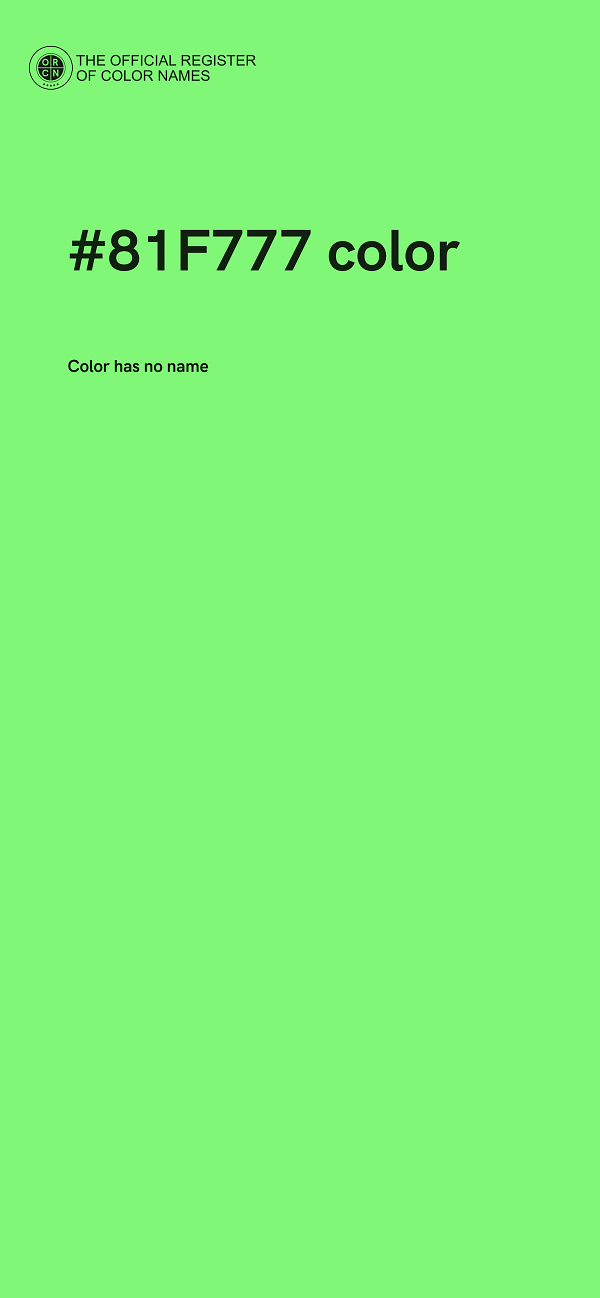 #81F777 color image