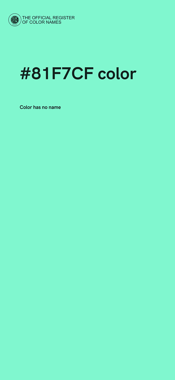 #81F7CF color image