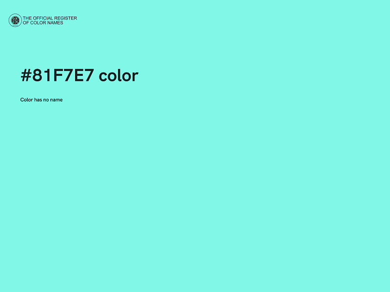 #81F7E7 color image