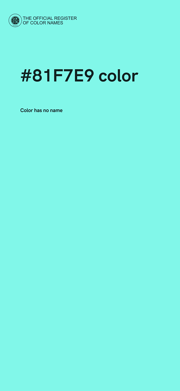 #81F7E9 color image
