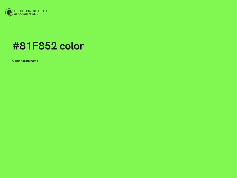 #81F852 color image