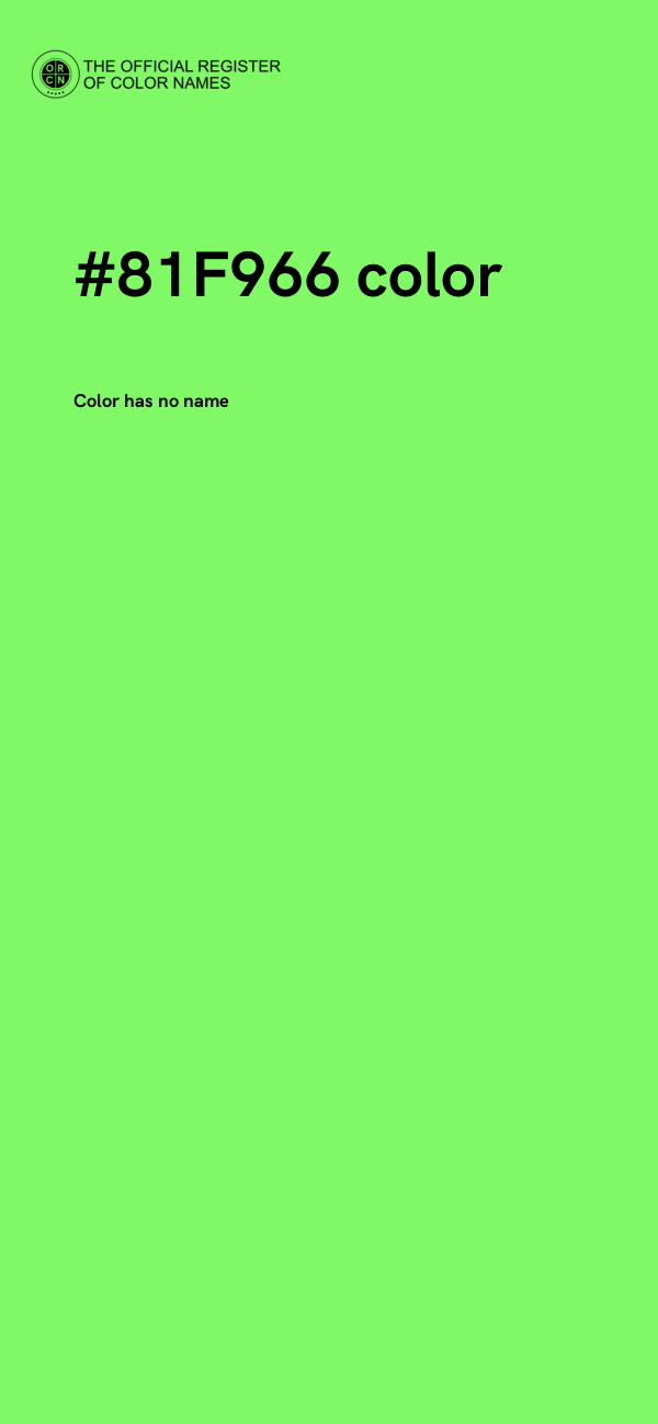 #81F966 color image