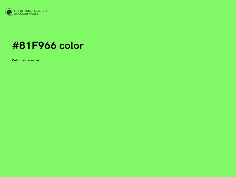 #81F966 color image