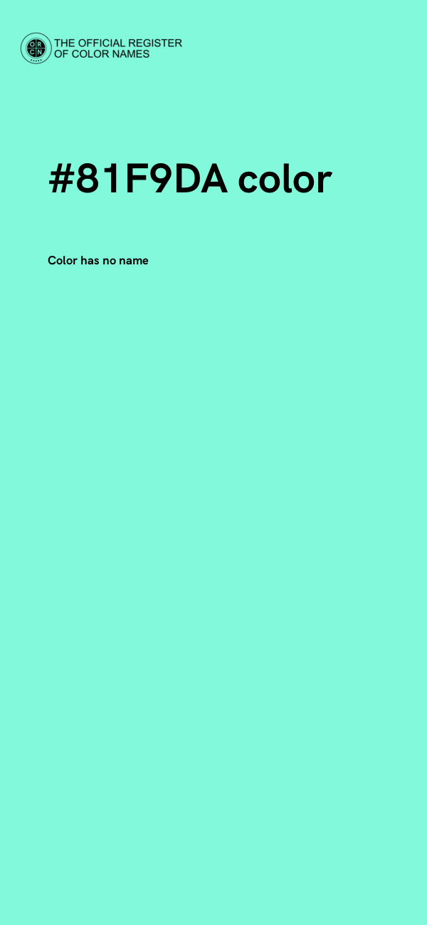 #81F9DA color image