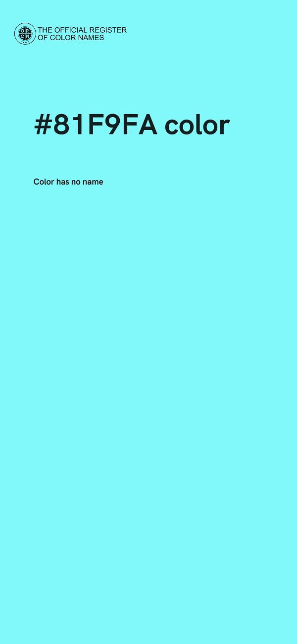#81F9FA color image