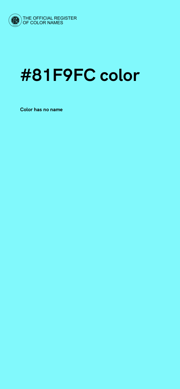 #81F9FC color image
