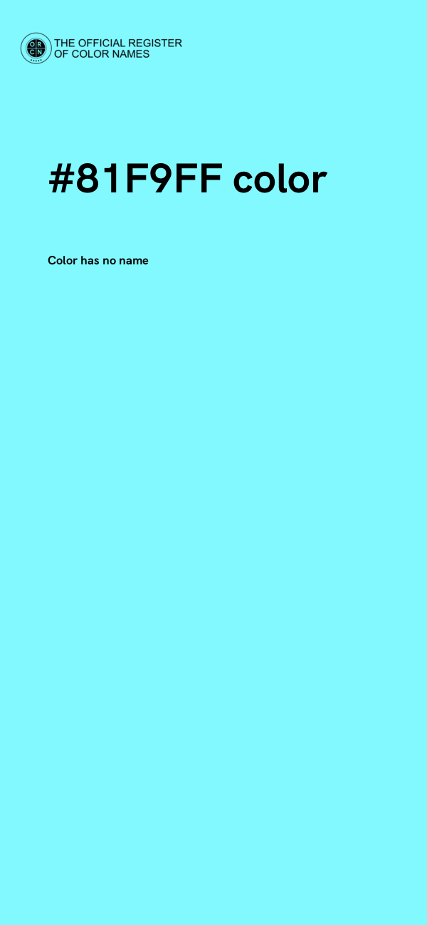 #81F9FF color image