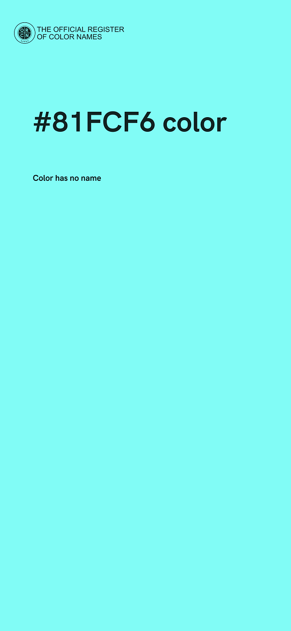 #81FCF6 color image