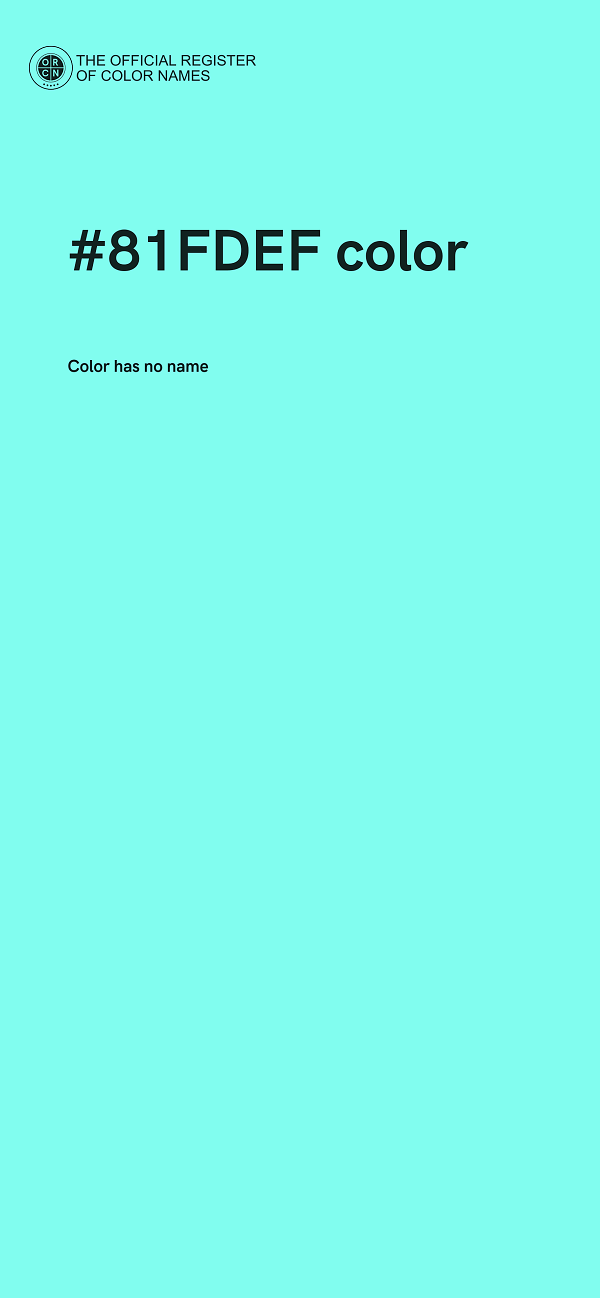 #81FDEF color image