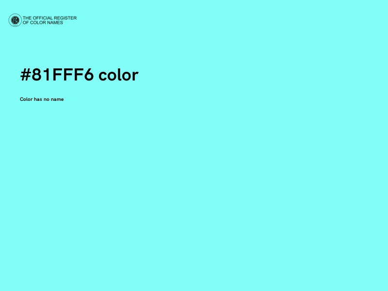 #81FFF6 color image