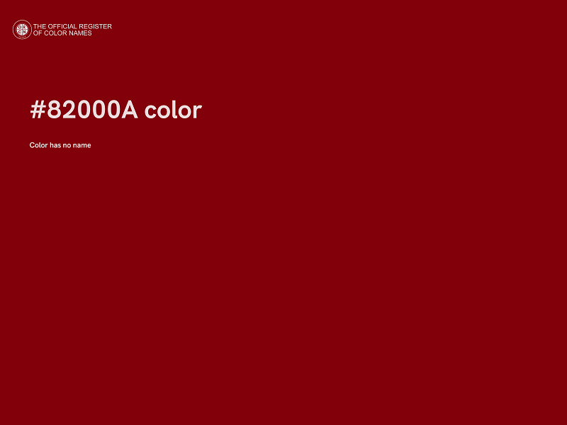 #82000A color image