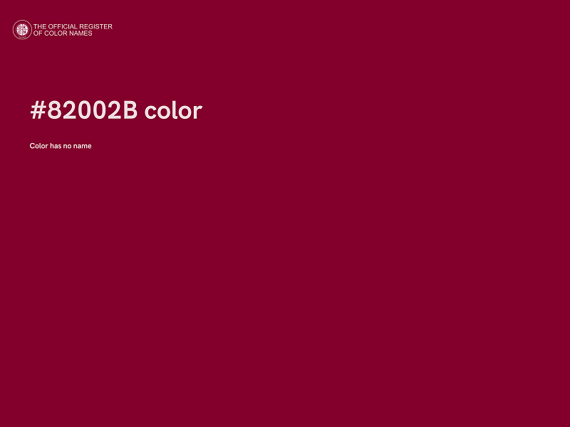 #82002B color image