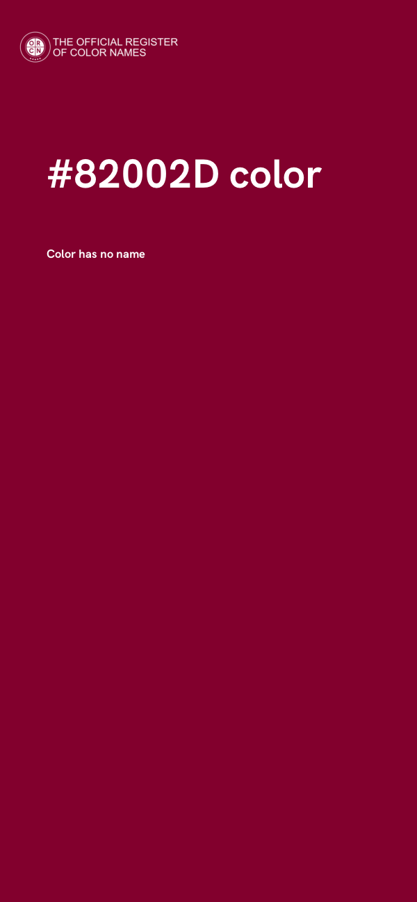 #82002D color image