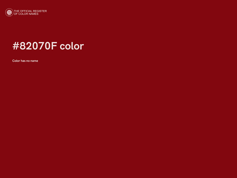 #82070F color image
