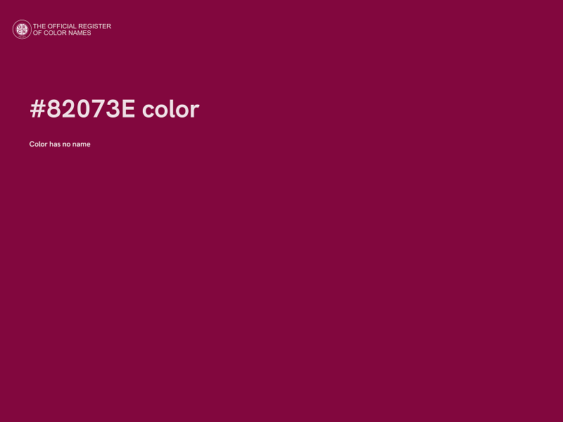 #82073E color image