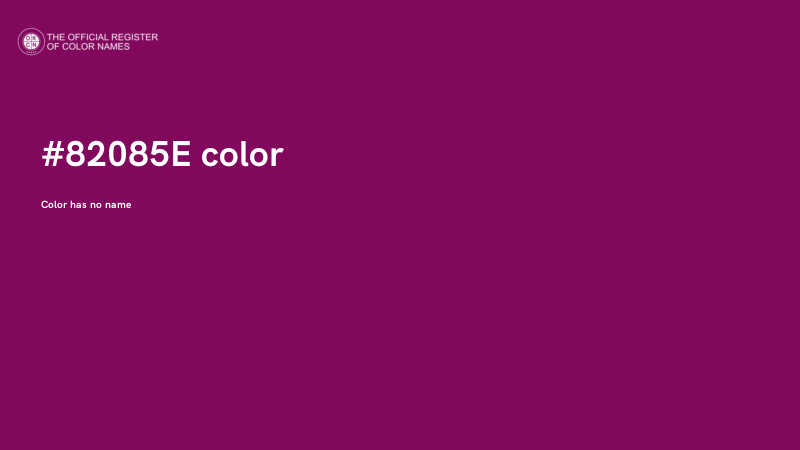 #82085E color image