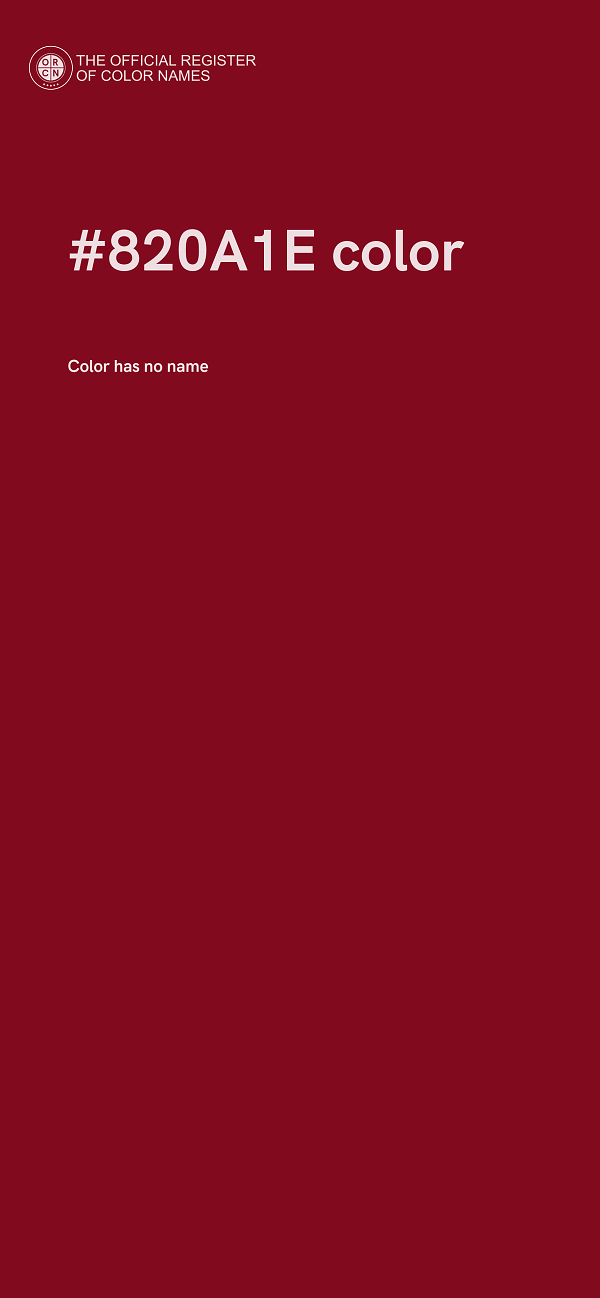 #820A1E color image