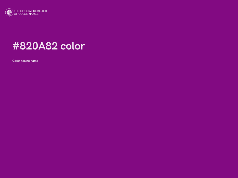 #820A82 color image