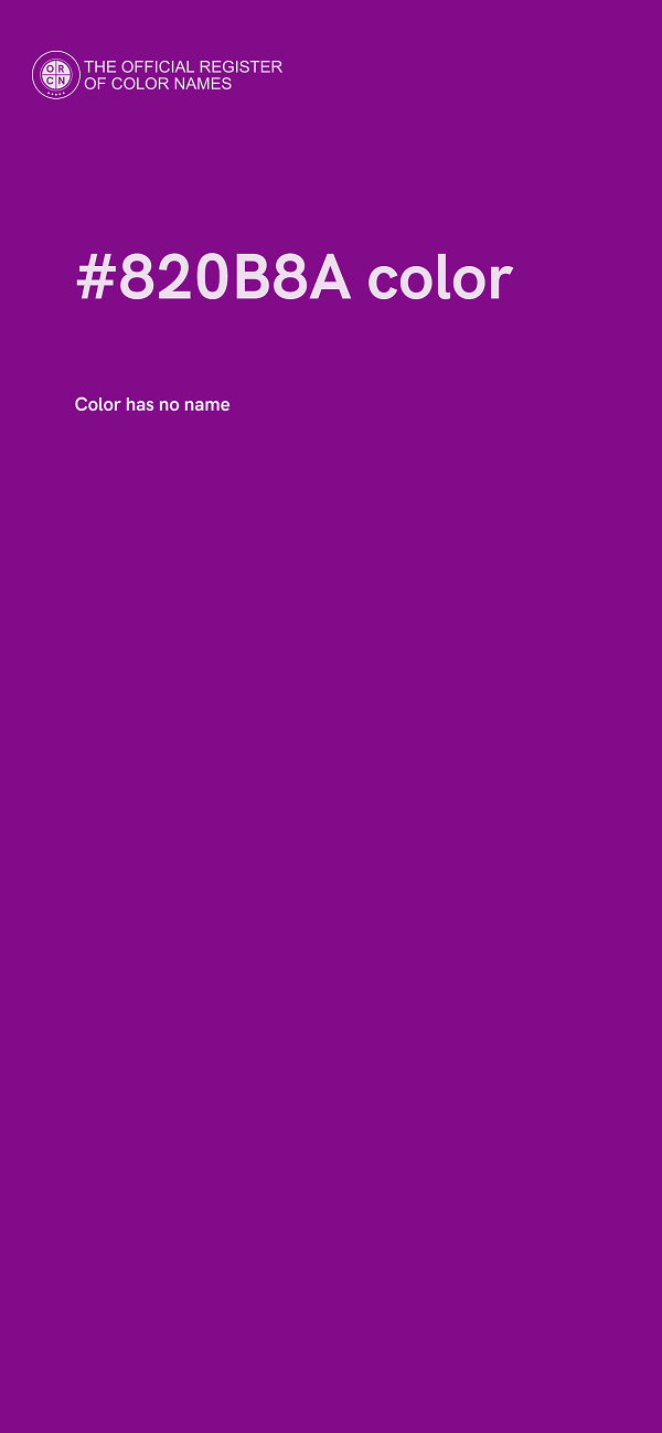 #820B8A color image