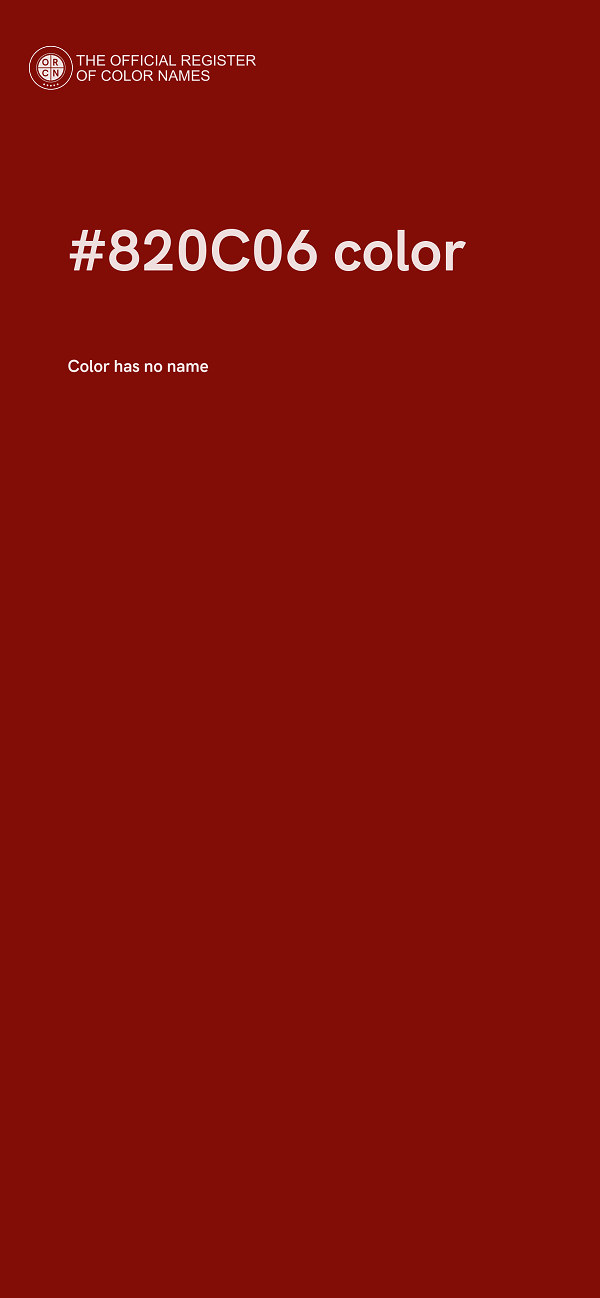 #820C06 color image