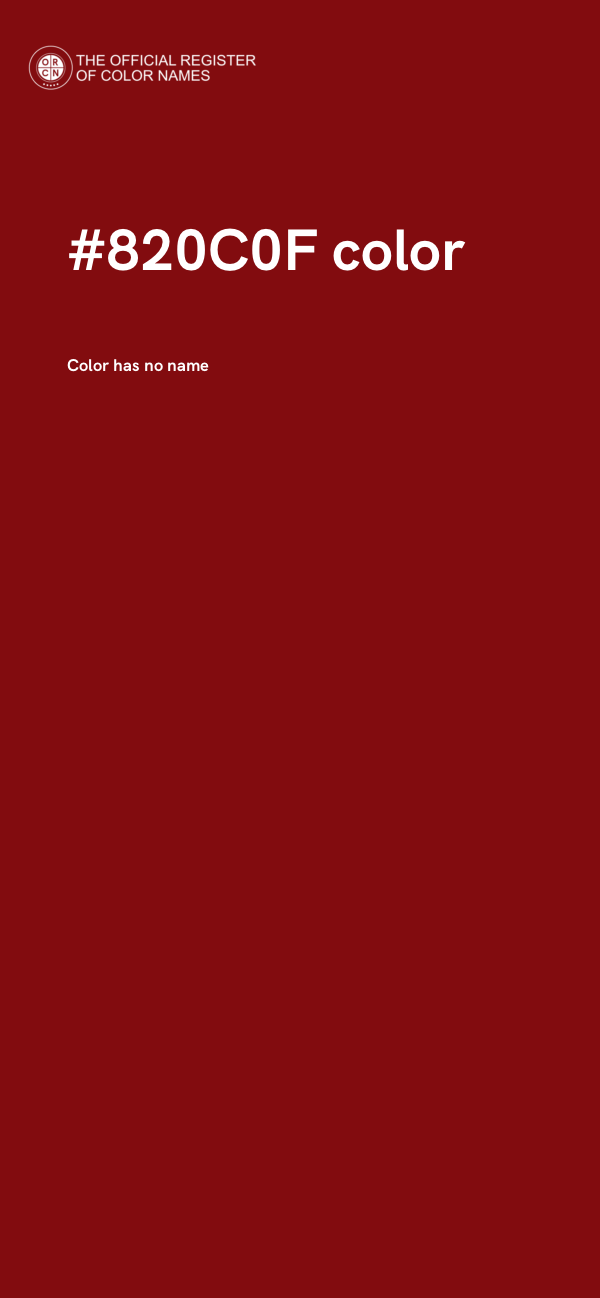 #820C0F color image