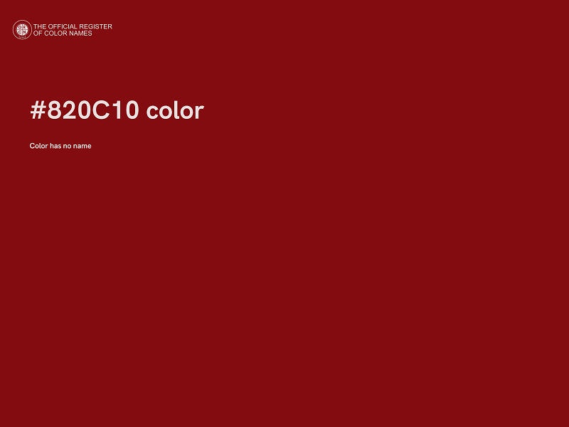 #820C10 color image