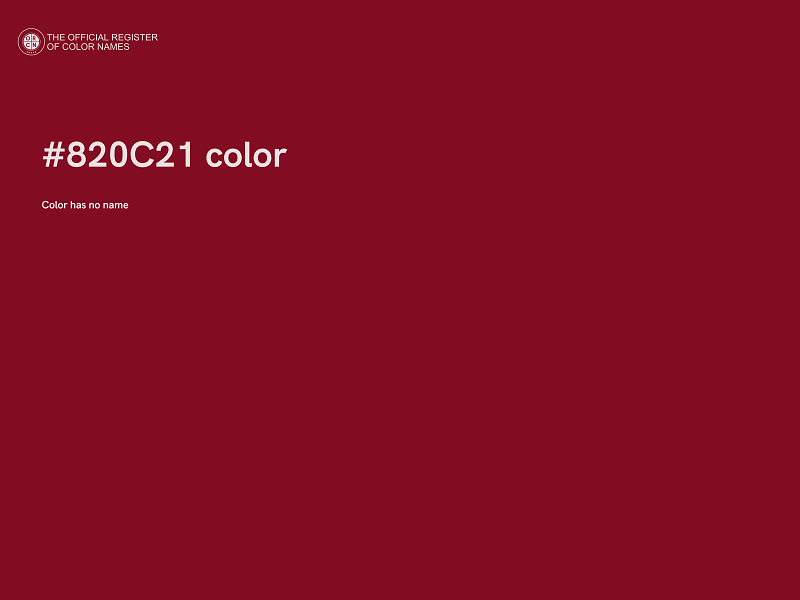 #820C21 color image