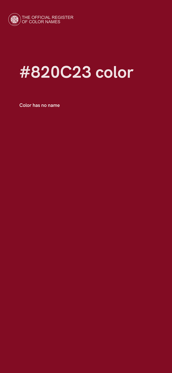 #820C23 color image
