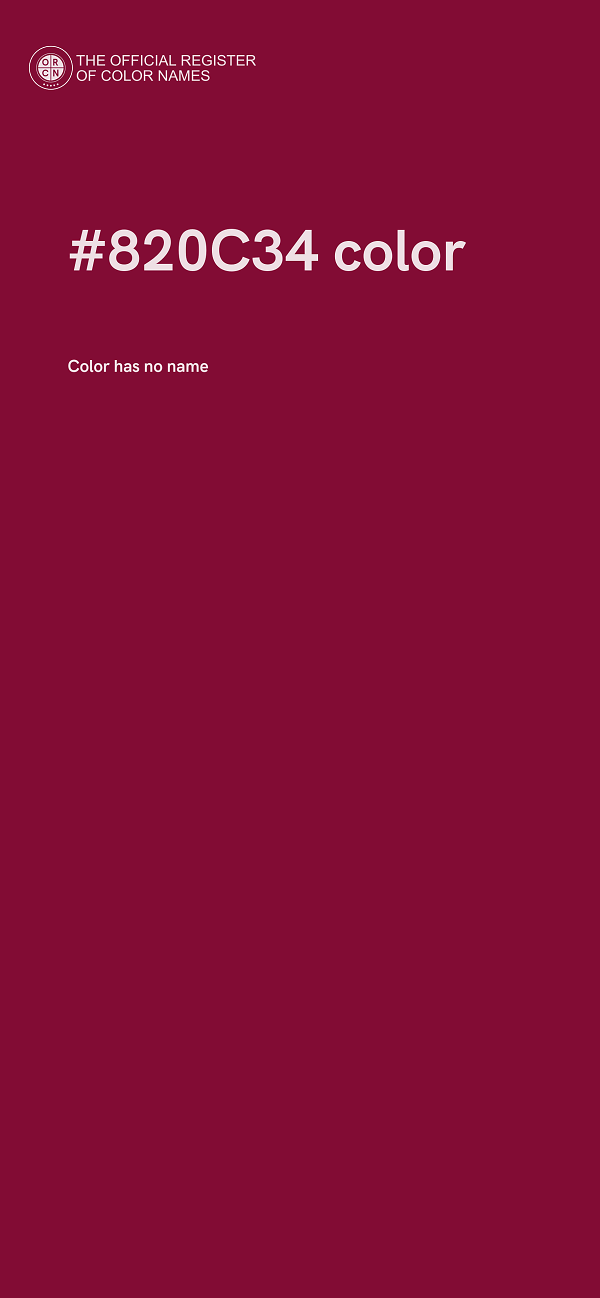 #820C34 color image
