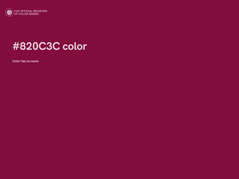 #820C3C color image