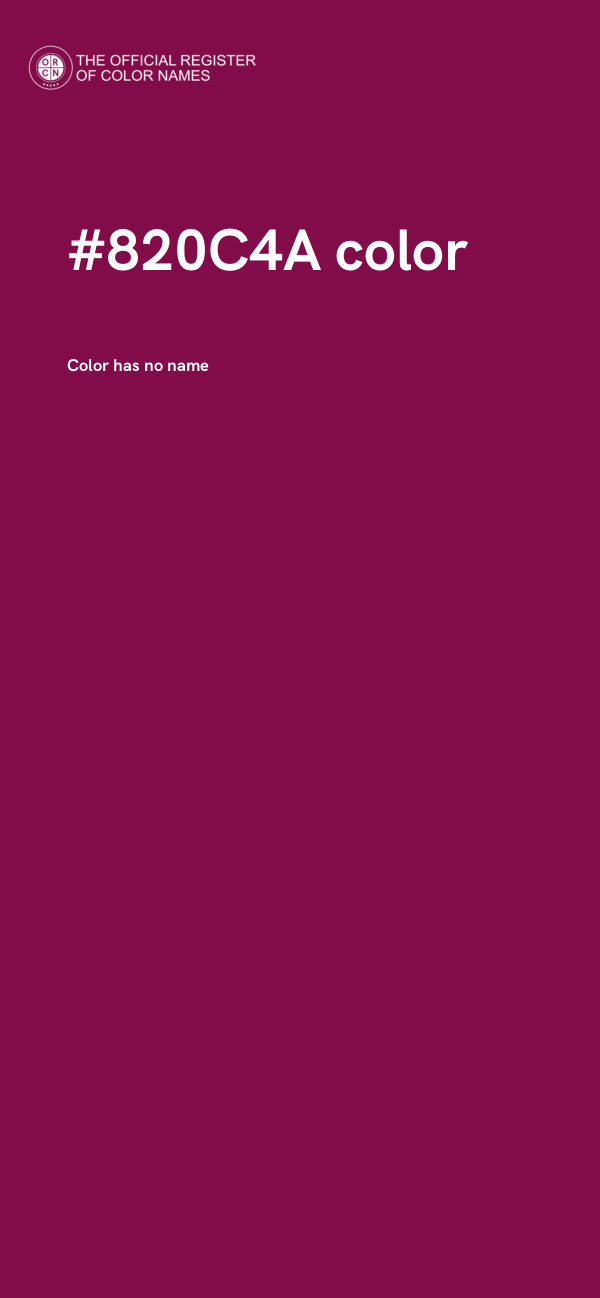 #820C4A color image