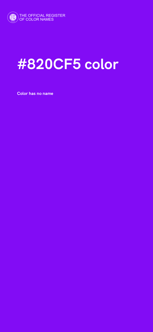 #820CF5 color image