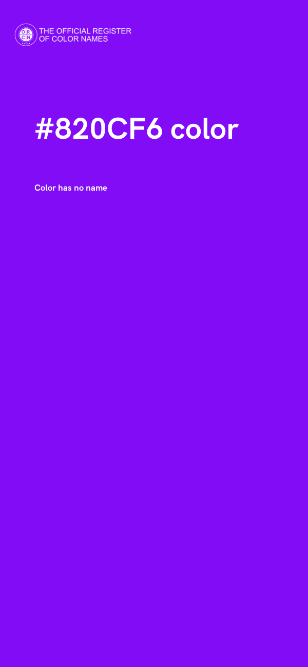 #820CF6 color image